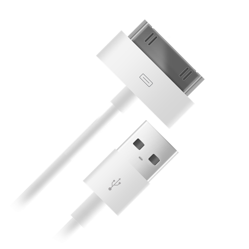 Дата-кабель 004-001 USB-s30pin для Apple 1м