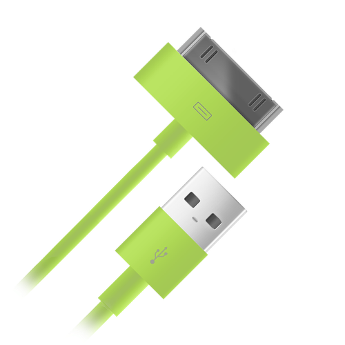 Дата-кабель 004-001 USB-s30pin для Apple 1м