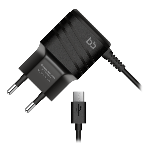 Travel charger microUSB 012-001 1A 1.2m, black