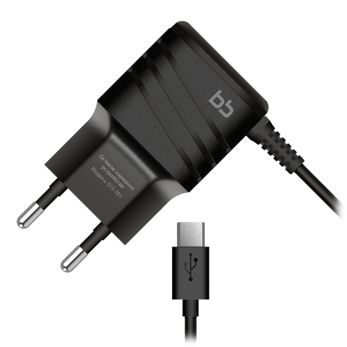 Travel charger microUSB 013-001 2A 1.2m, black